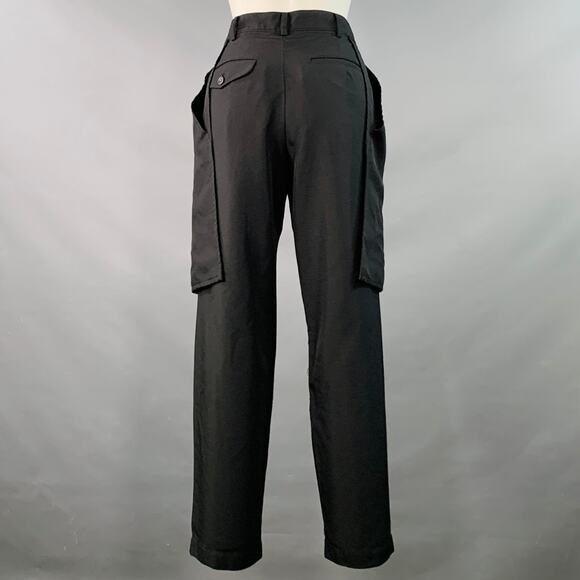 COMME des GARCONS Size M Black Polyester Large Pockets Dress Pants - Picture 3 of 7